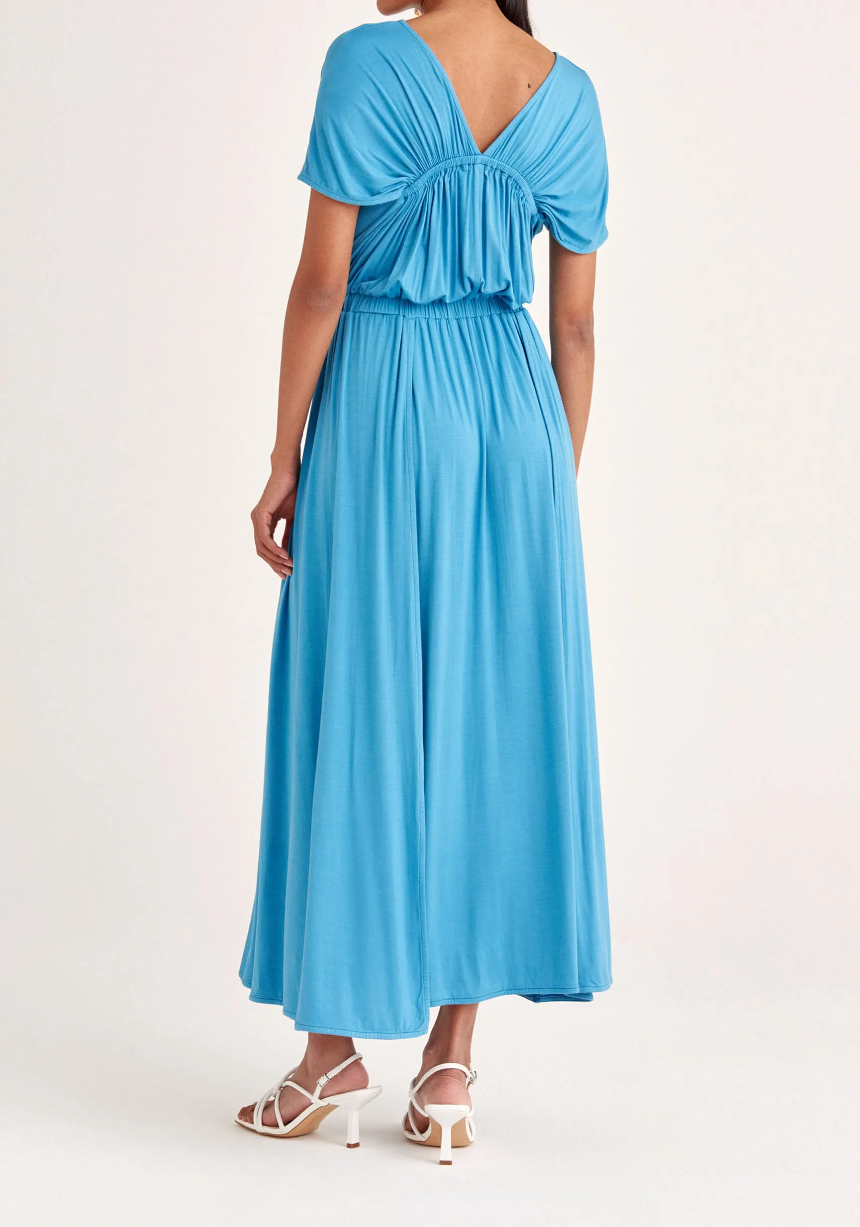 Maxi Dress with Ruched Back