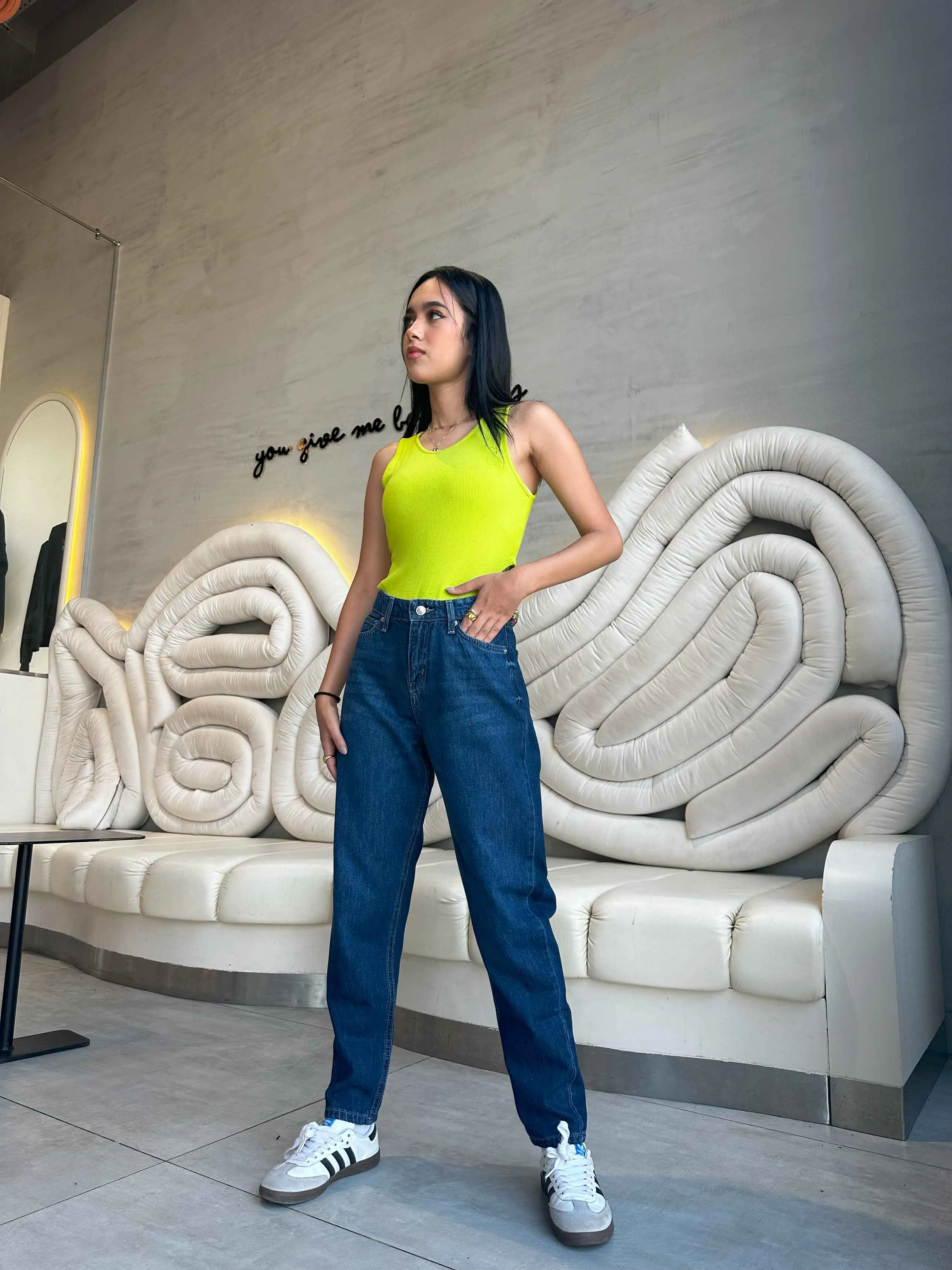 Mom Fit - Navy Blue