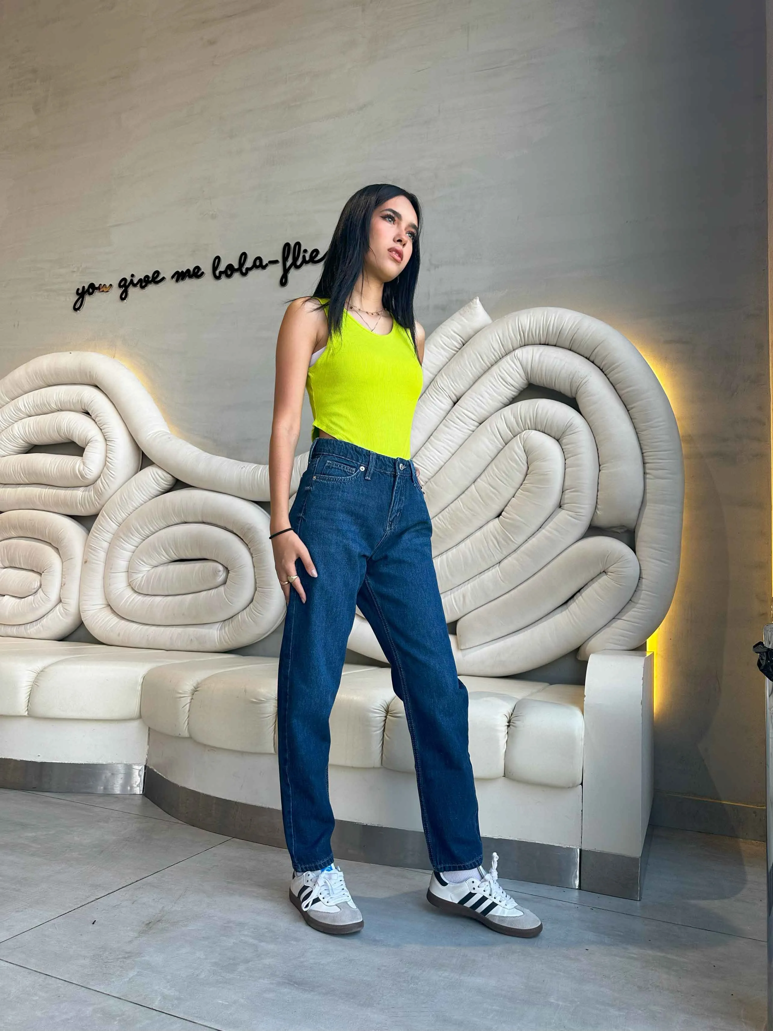 Mom Fit - Navy Blue