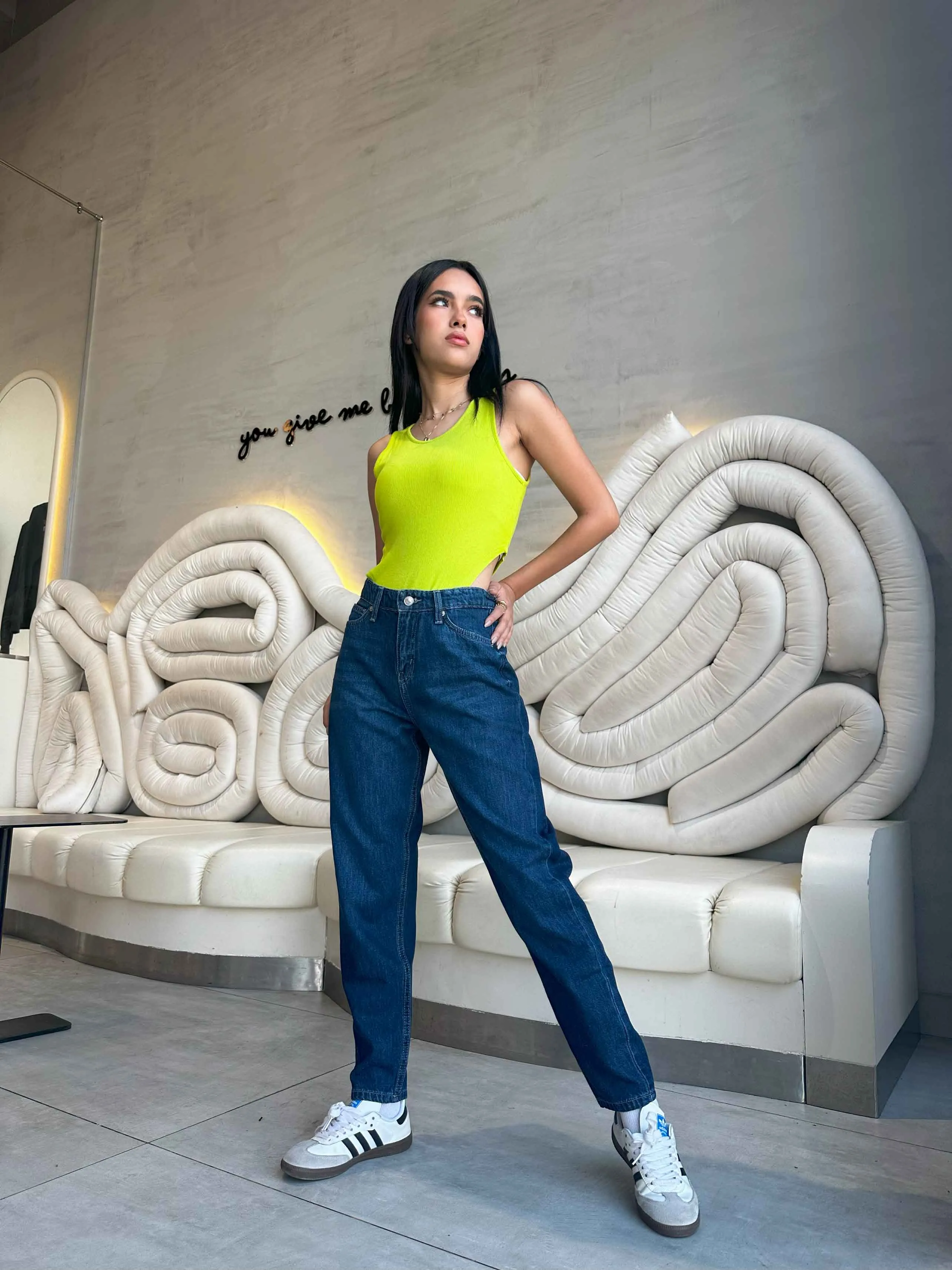 Mom Fit - Navy Blue