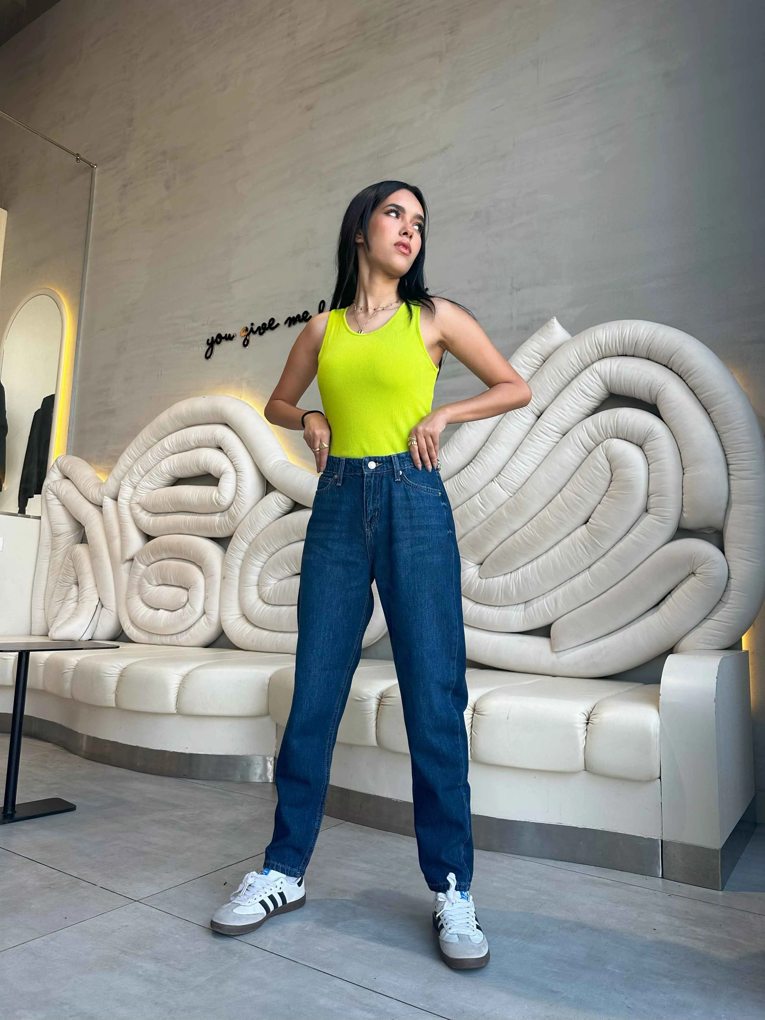 Mom Fit - Navy Blue