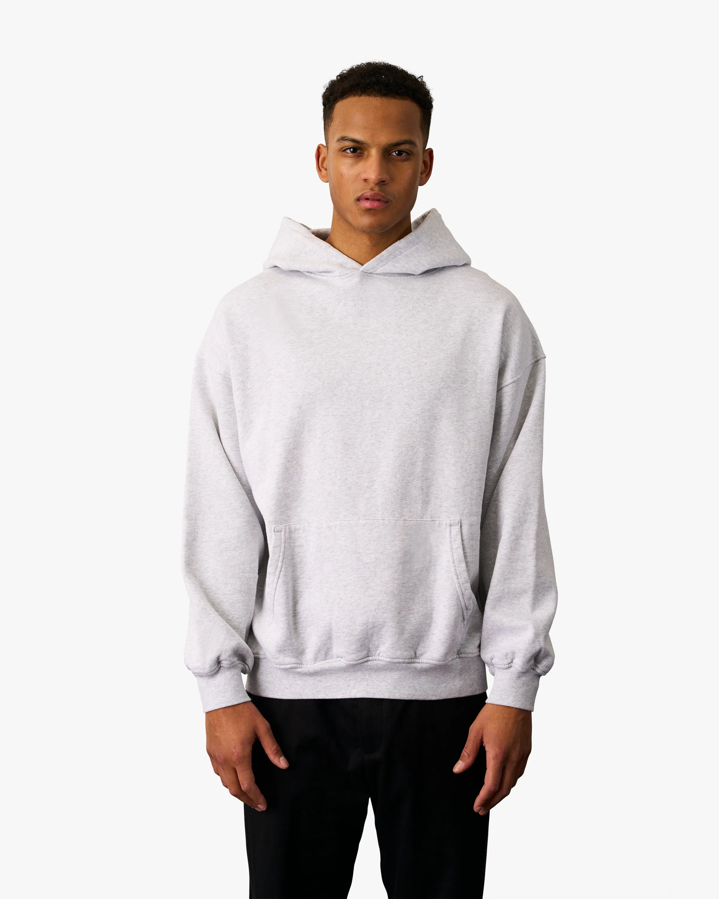 Organic Oversized Hood - Snow Melange