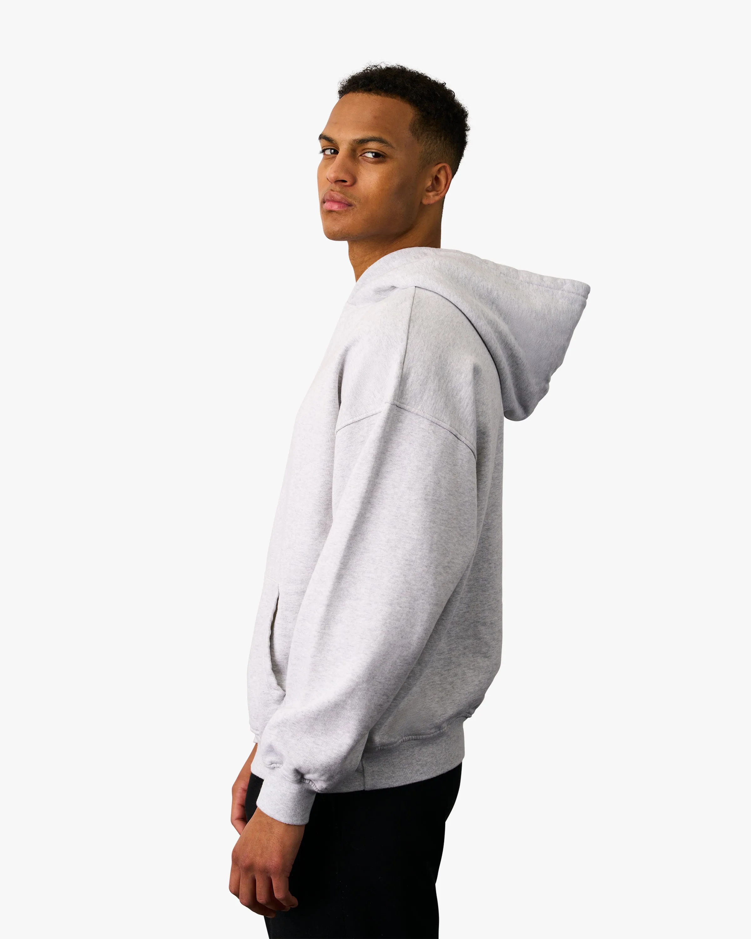 Organic Oversized Hood - Snow Melange