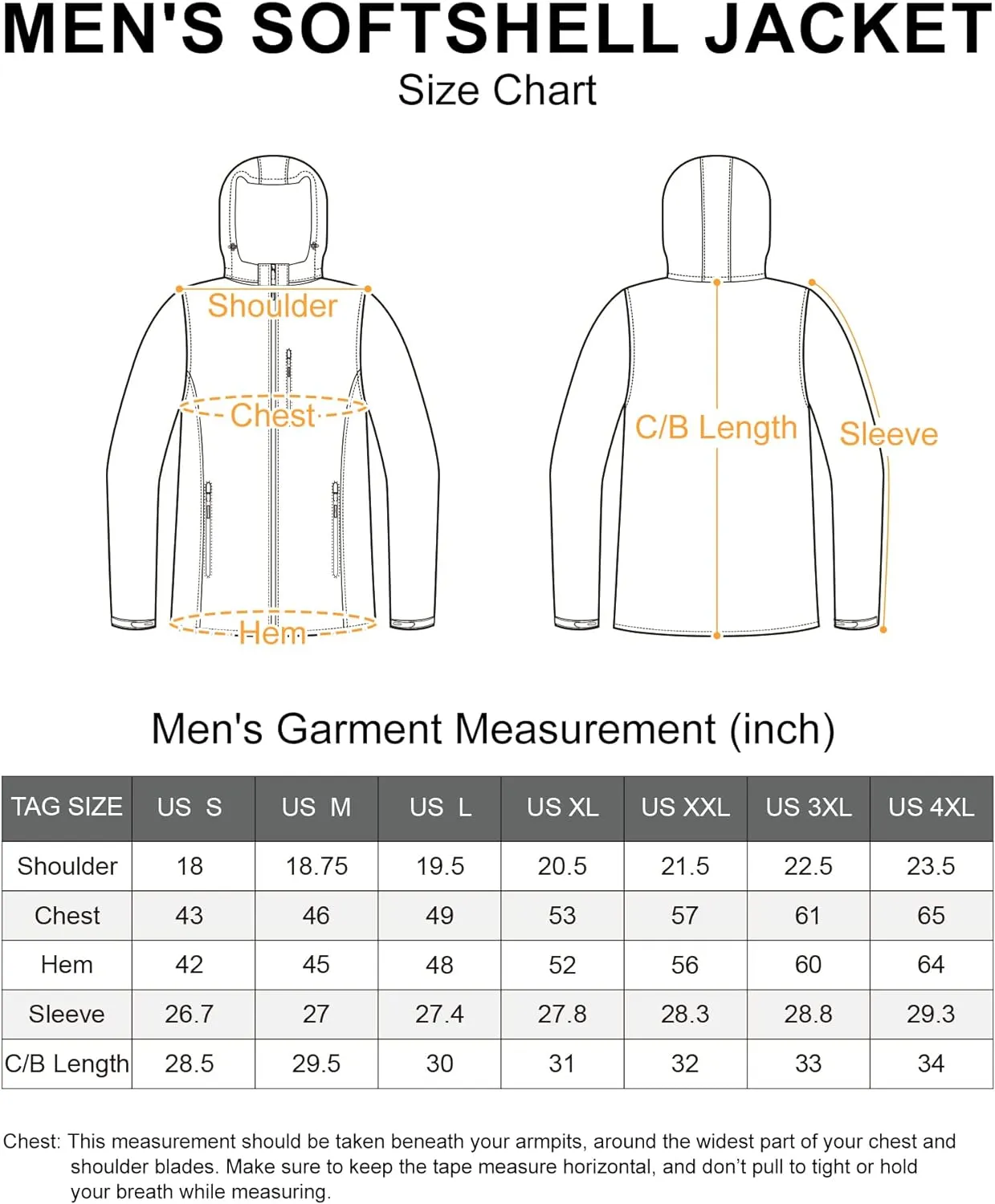 Outdoor Ventures Men's Lightweight Softshell Jacket Fleece Lined Hooded Water Resistant Winter Hiking Windbreaker Jackets