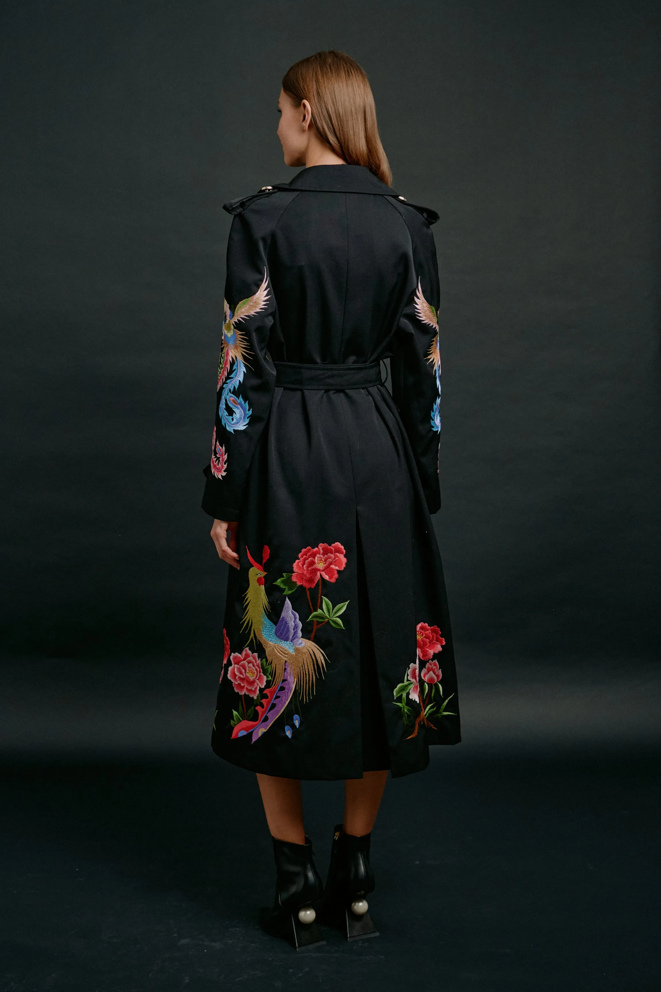 PHOENIX HERITAGE TRENCH COAT (BLACK)