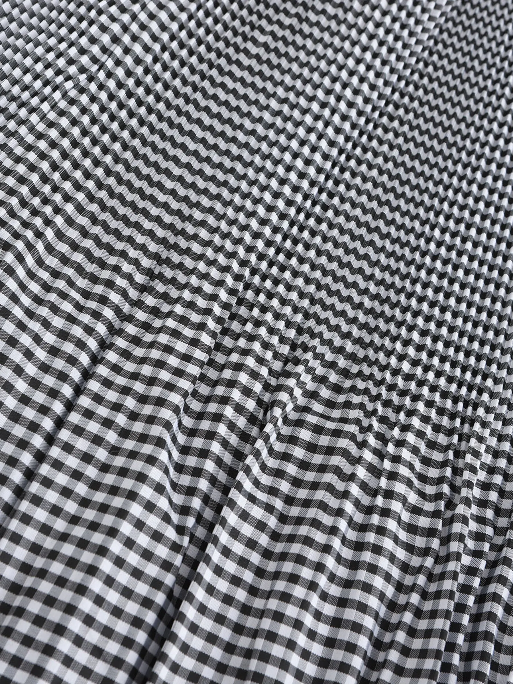 Plaid Pleated Midi Skirt