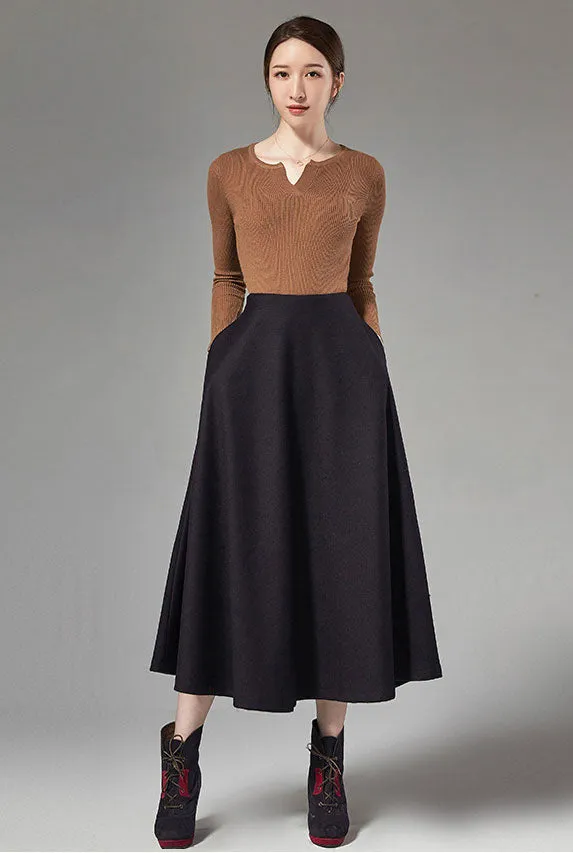 pleated elegant women a-line skirt J108