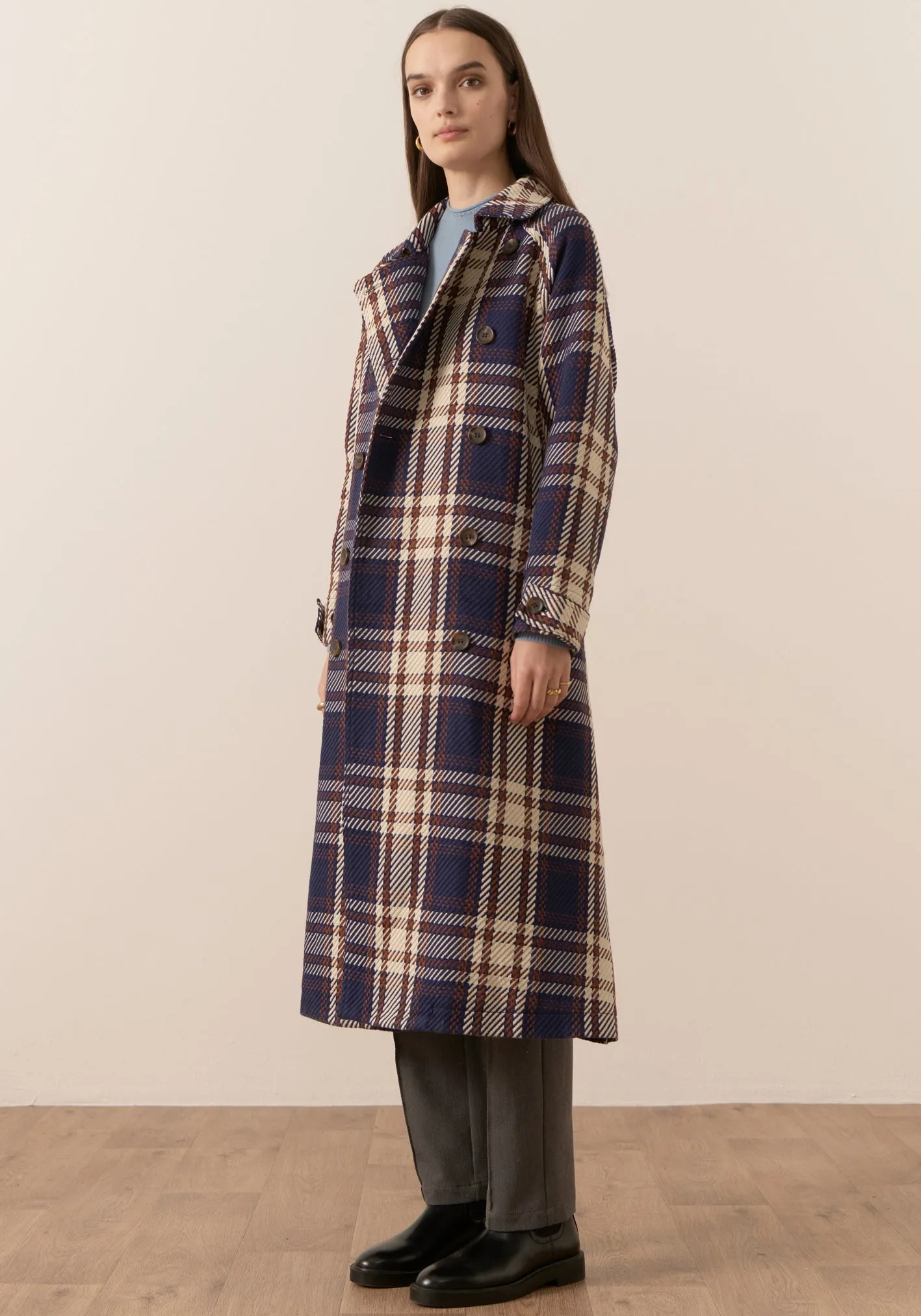 POL Clothing Sale | Holland Check Coat | Holland Check