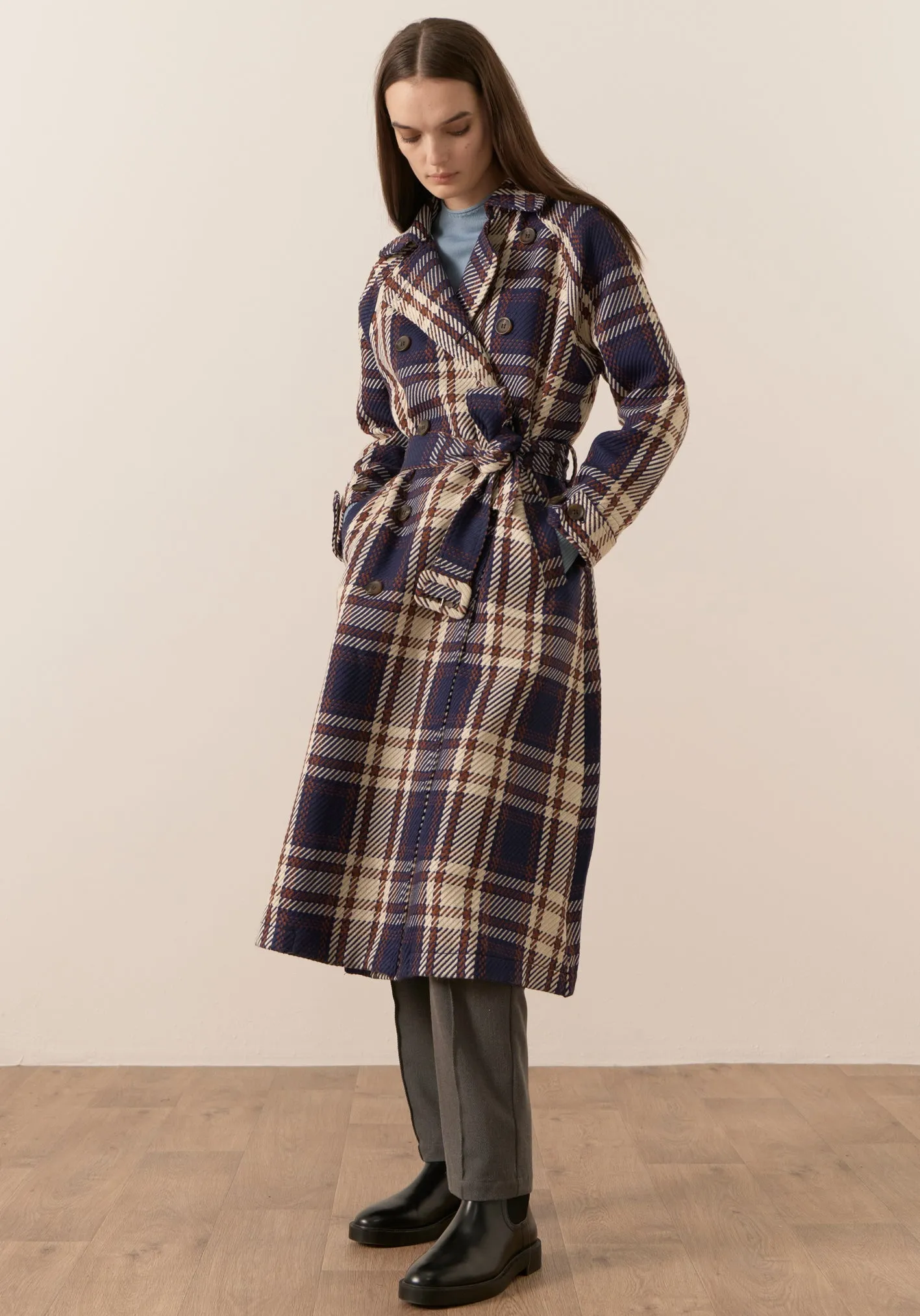 POL Clothing Sale | Holland Check Coat | Holland Check