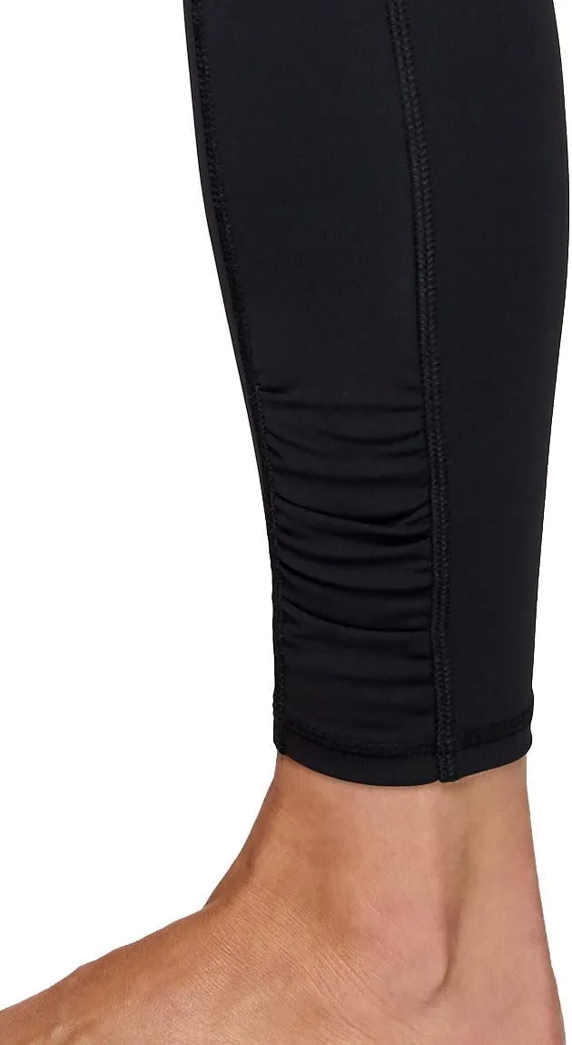 RBX Women's Full Length Fashion Workout Legging with Ruched Side, High Waisted Squat Proof Yoga Leggings with Pockets