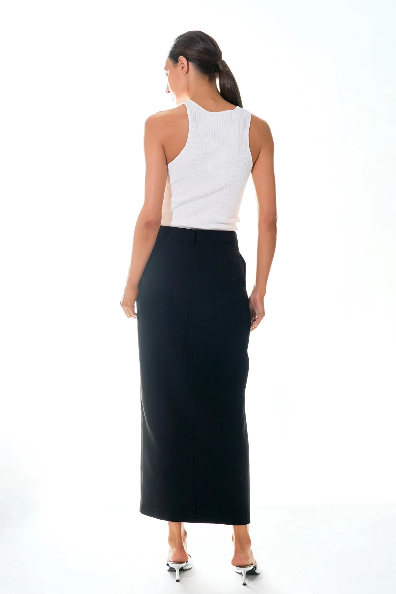 Ribbed Racer Back Slick Tank