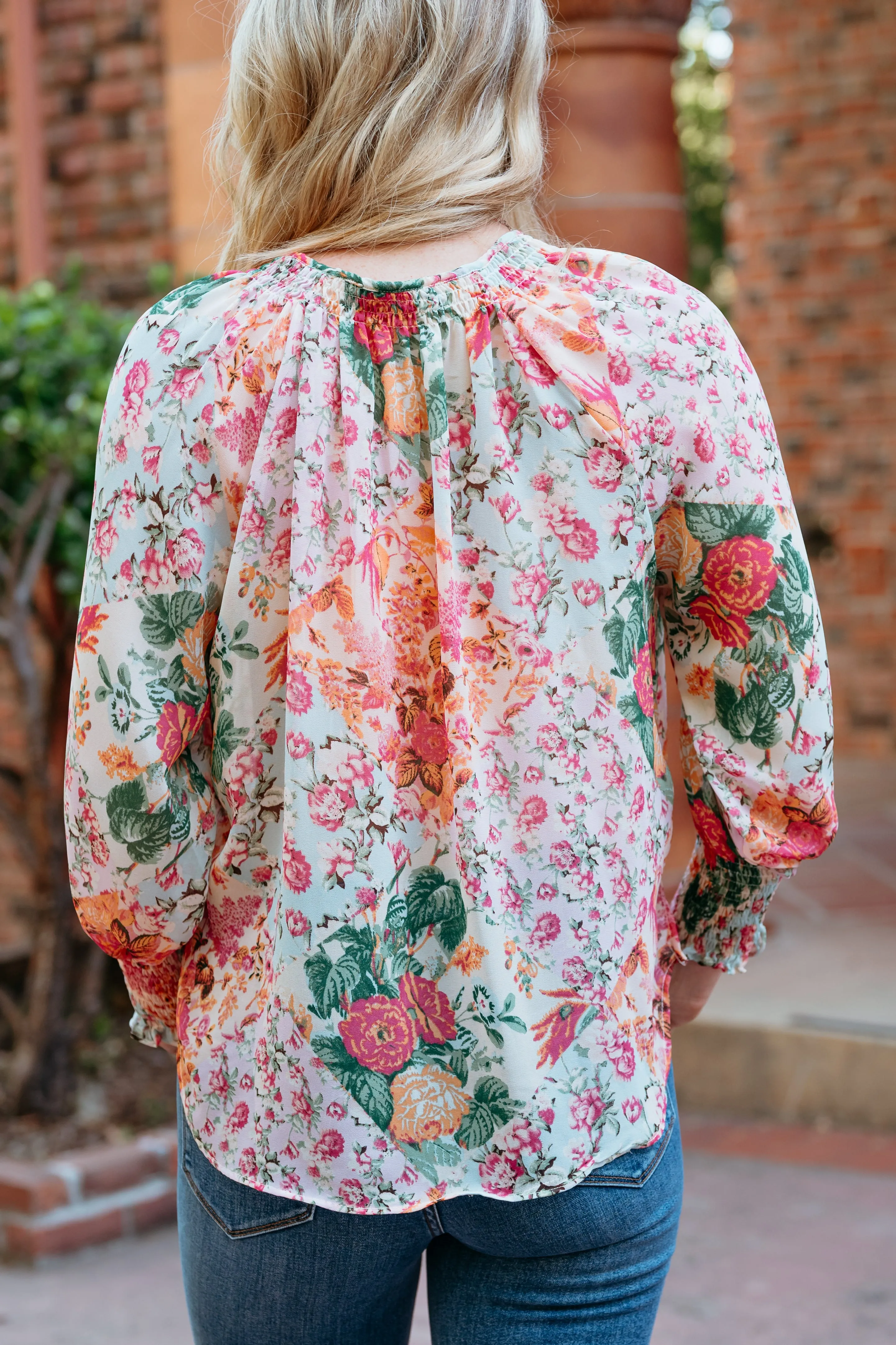 Romantic Garden Long Sleeve Top