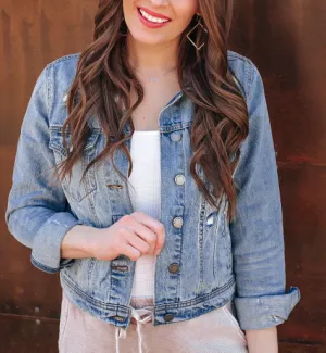 Rosalee Distressed Denim Jacket