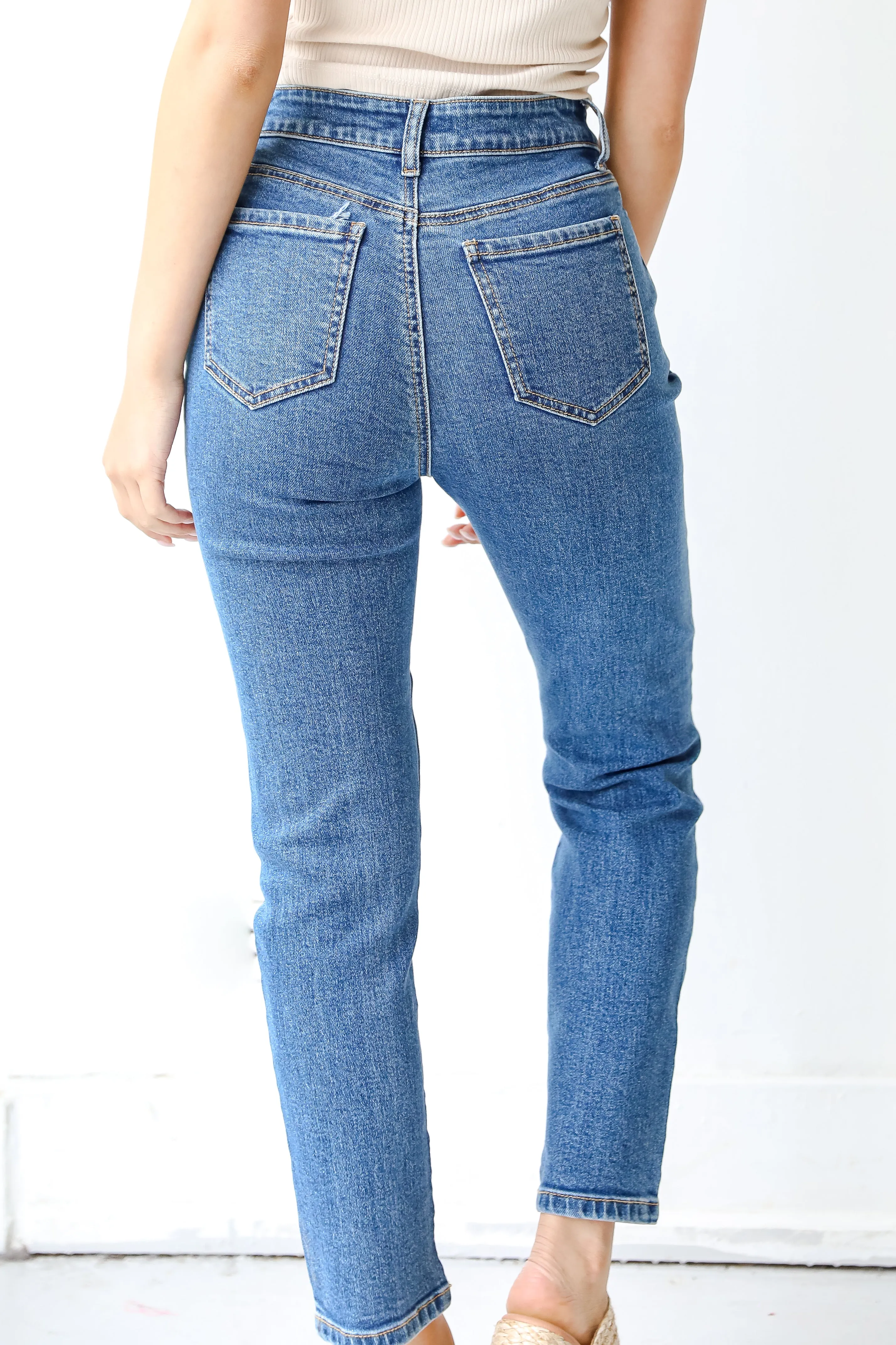 Skylar Distressed Mom Jeans
