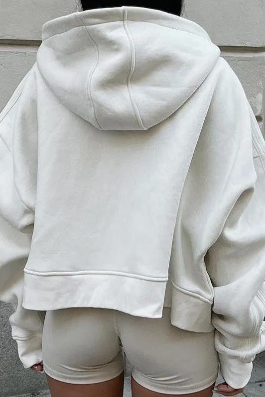 Street oversize style embroidered hoodie