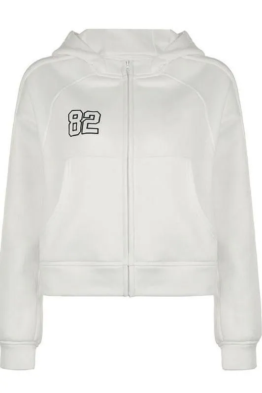 Street oversize style embroidered hoodie