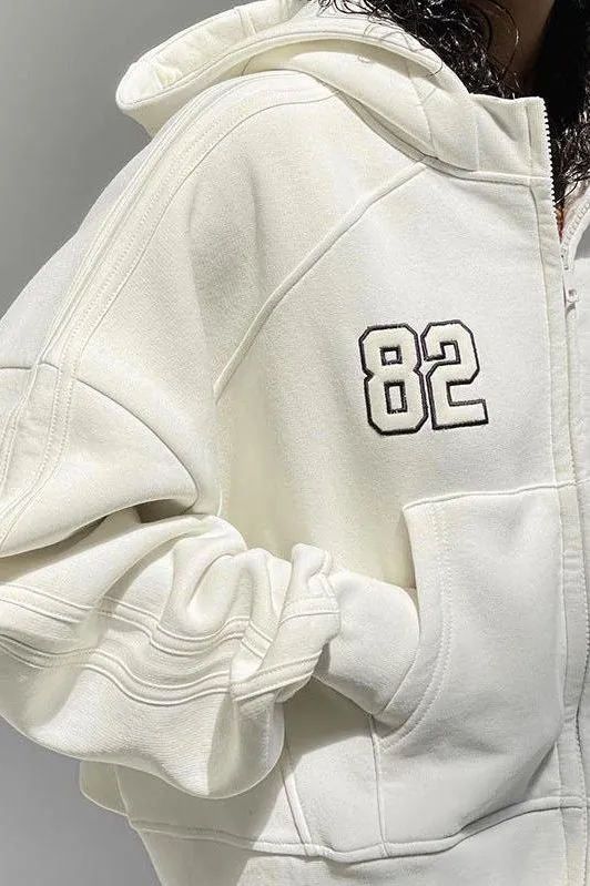 Street oversize style embroidered hoodie