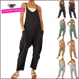 Summer Women's Casual Wide-Leg Jumpsuit