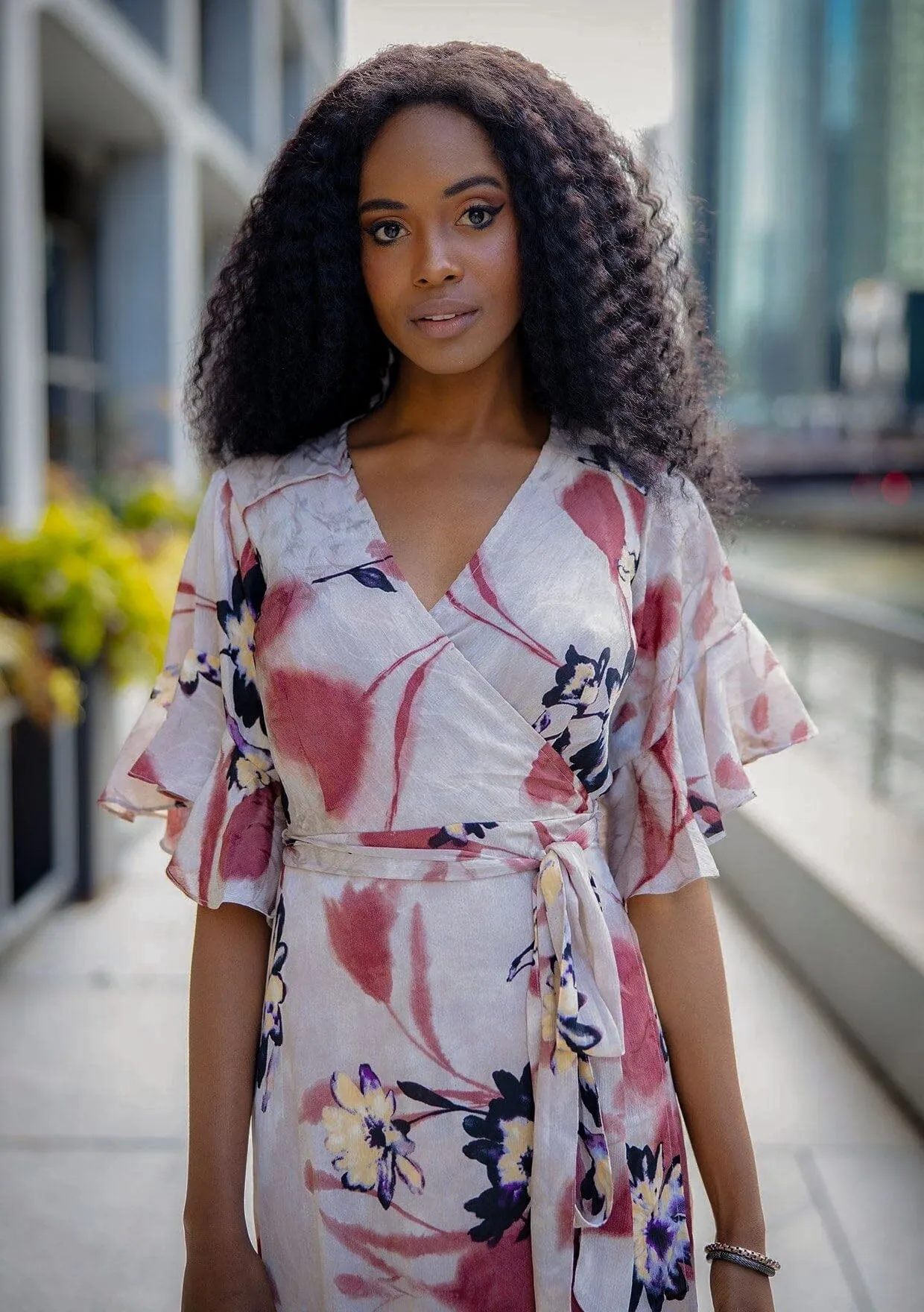 Sweet Treat Floral Wrap Dress