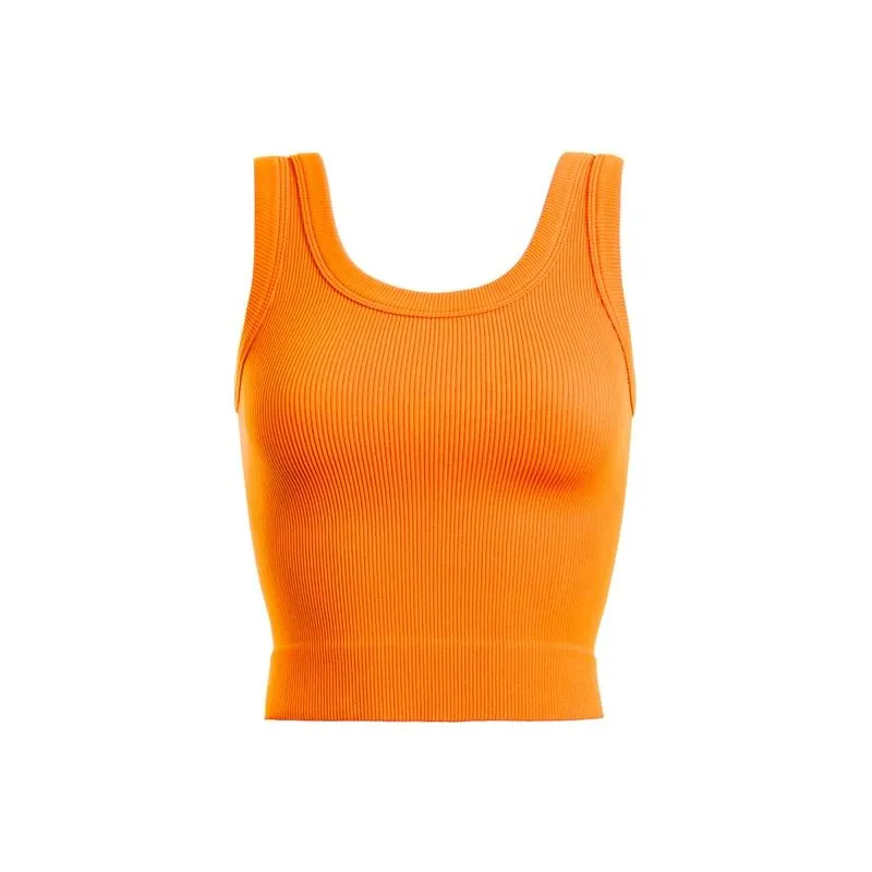 Thick Ribbed Cropped Sleeveless Tank