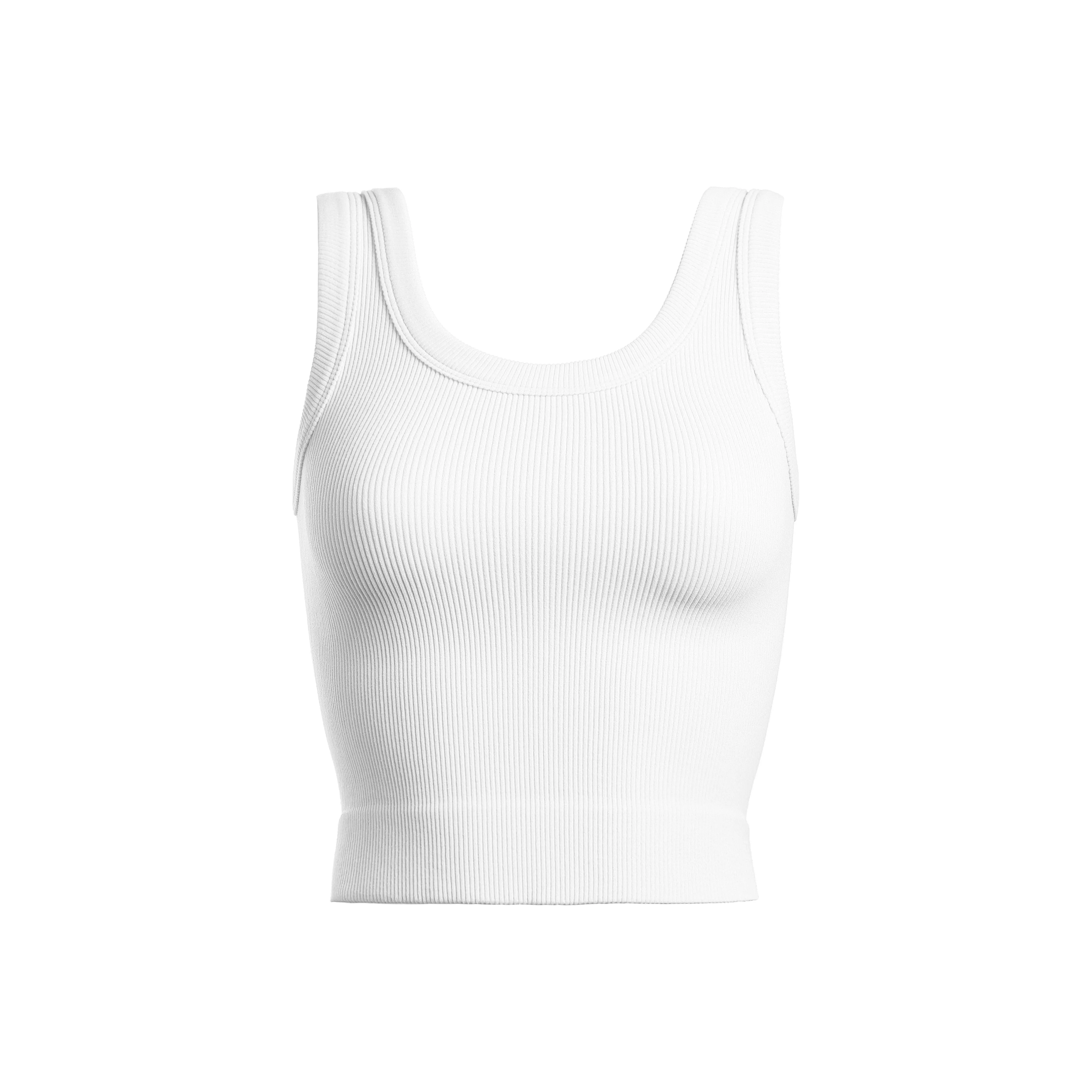 Thick Ribbed Cropped Sleeveless Tank