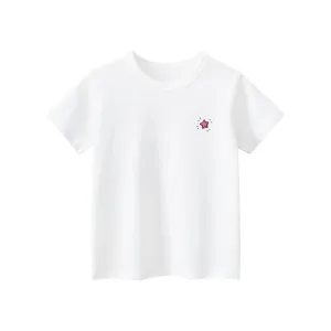Toddler/Kid Girl's Short Sleeve "Don't Be Shy, Be Brave" Letter Print Design Tee