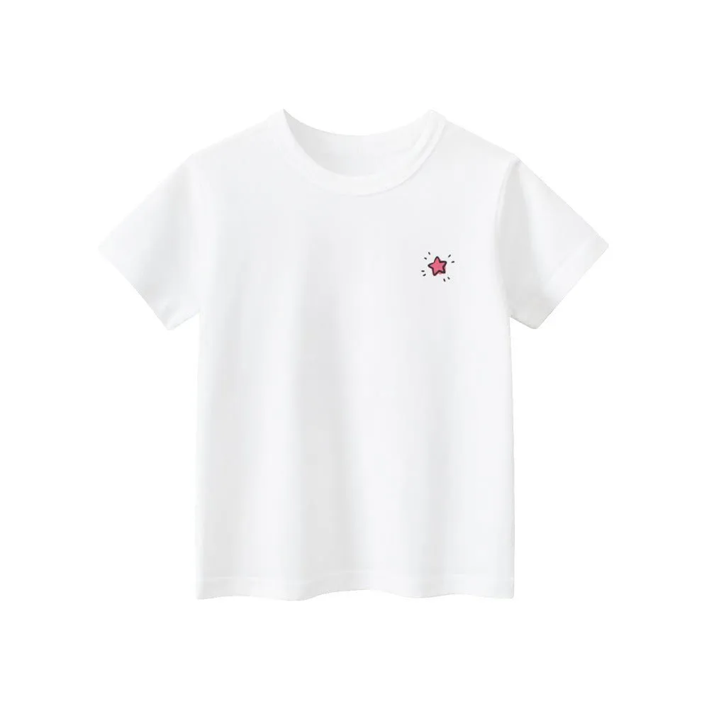 Toddler/Kid Girl's Short Sleeve "Don't Be Shy, Be Brave" Letter Print Design Tee