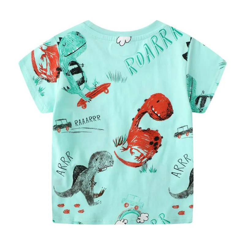 Toddler/Kid's Dinosaur Drawings Print T-shirt