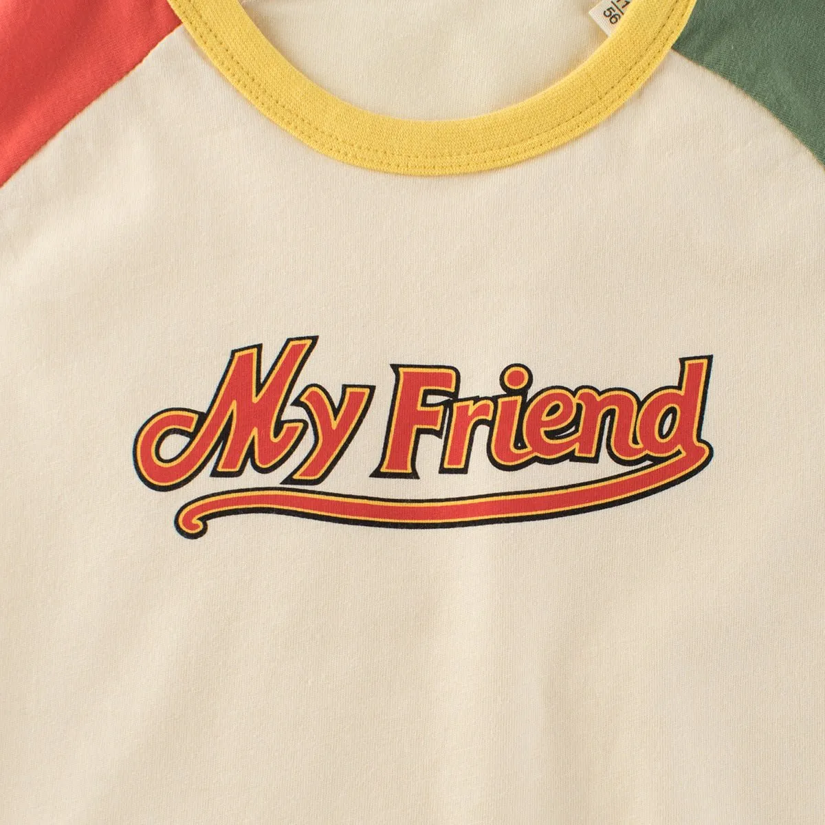 Toddler/Kid's "My Friend" Letter Print Design T-shirt