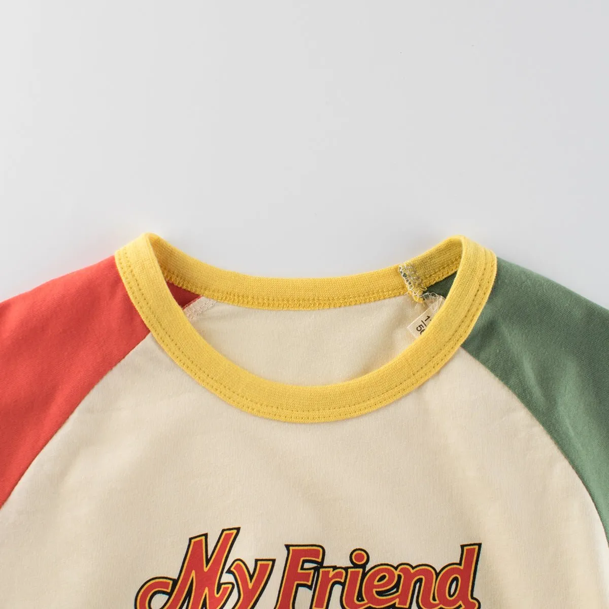 Toddler/Kid's "My Friend" Letter Print Design T-shirt