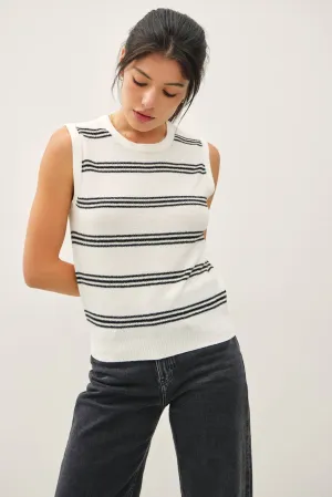 TRIPLE STRIPE SWEATER TANK