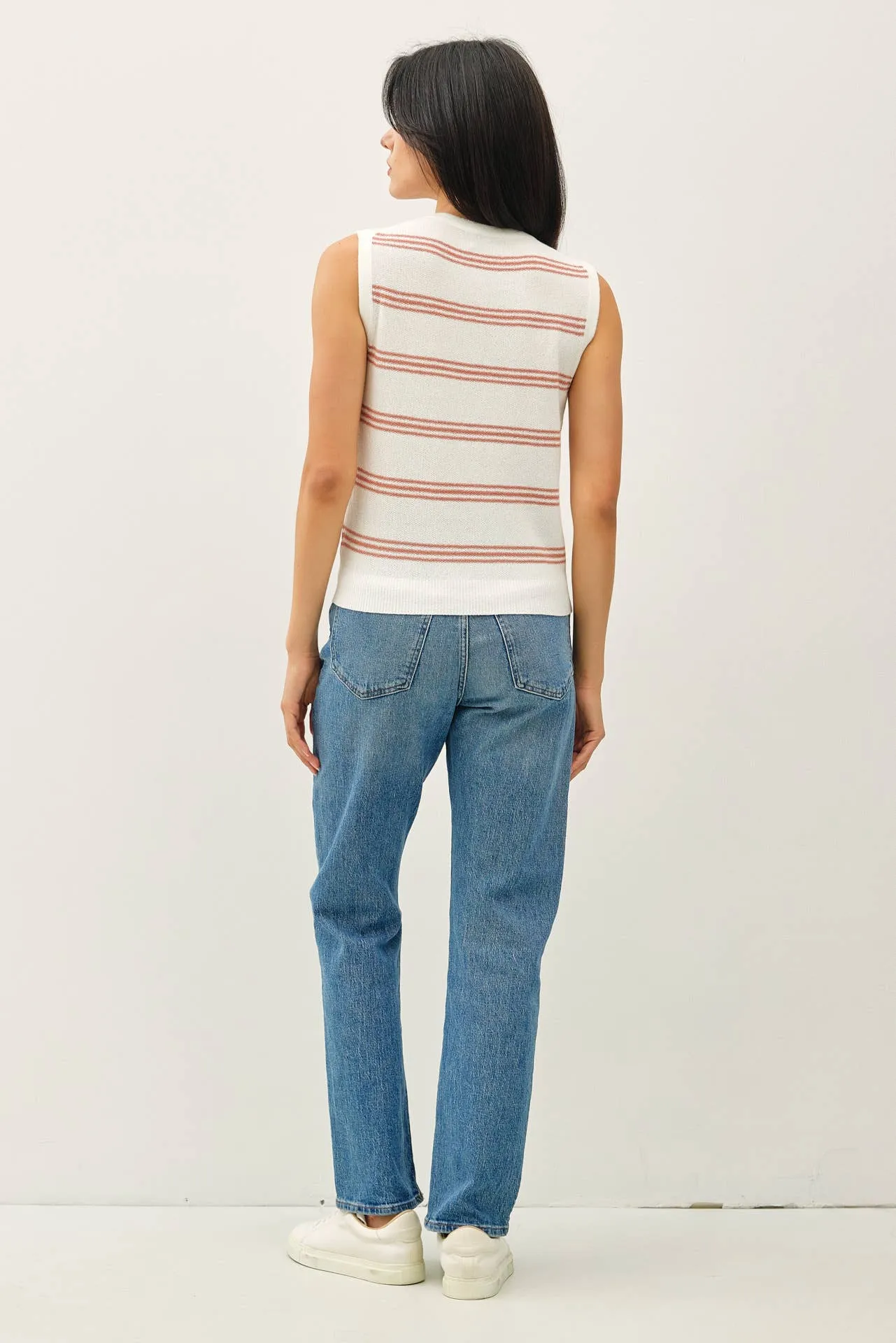 TRIPLE STRIPE SWEATER TANK