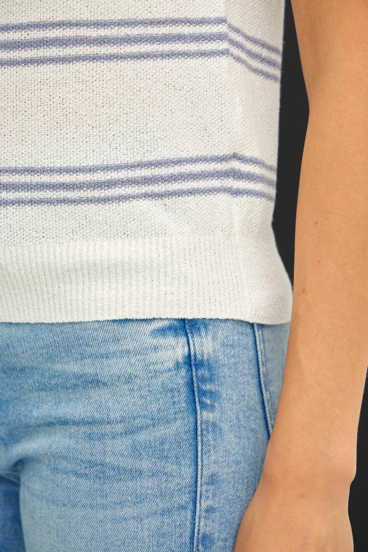 TRIPLE STRIPE SWEATER TANK