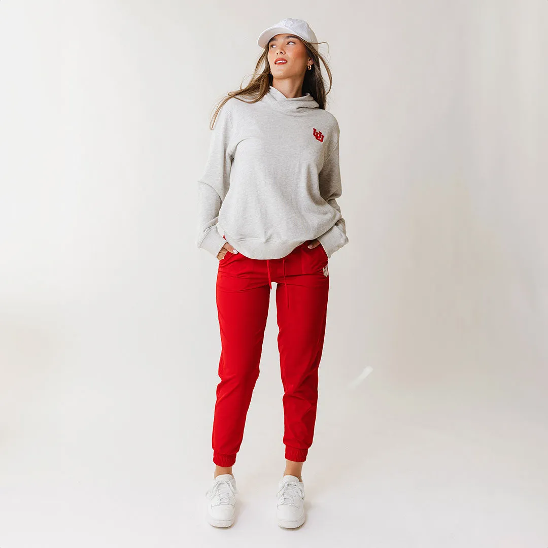Utah Embroidered Tailgate Hoodie, Heather Grey UU