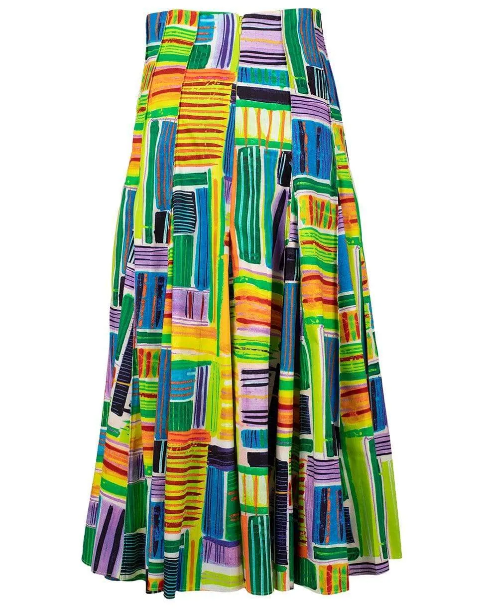Velleta Printed Cotton-Blend Skirt