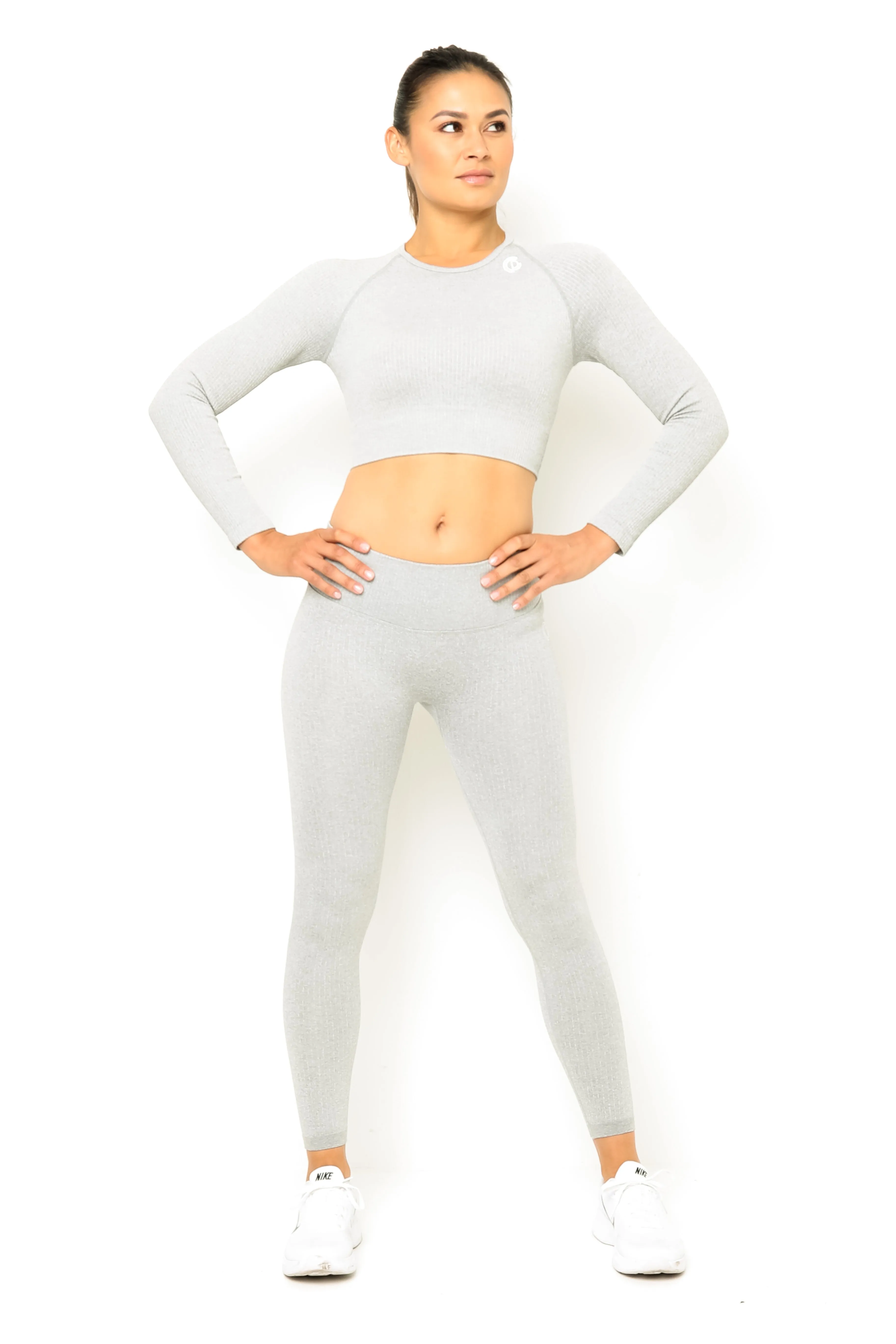 Womens - Lili Ribbed Seamless Leggings - Grey