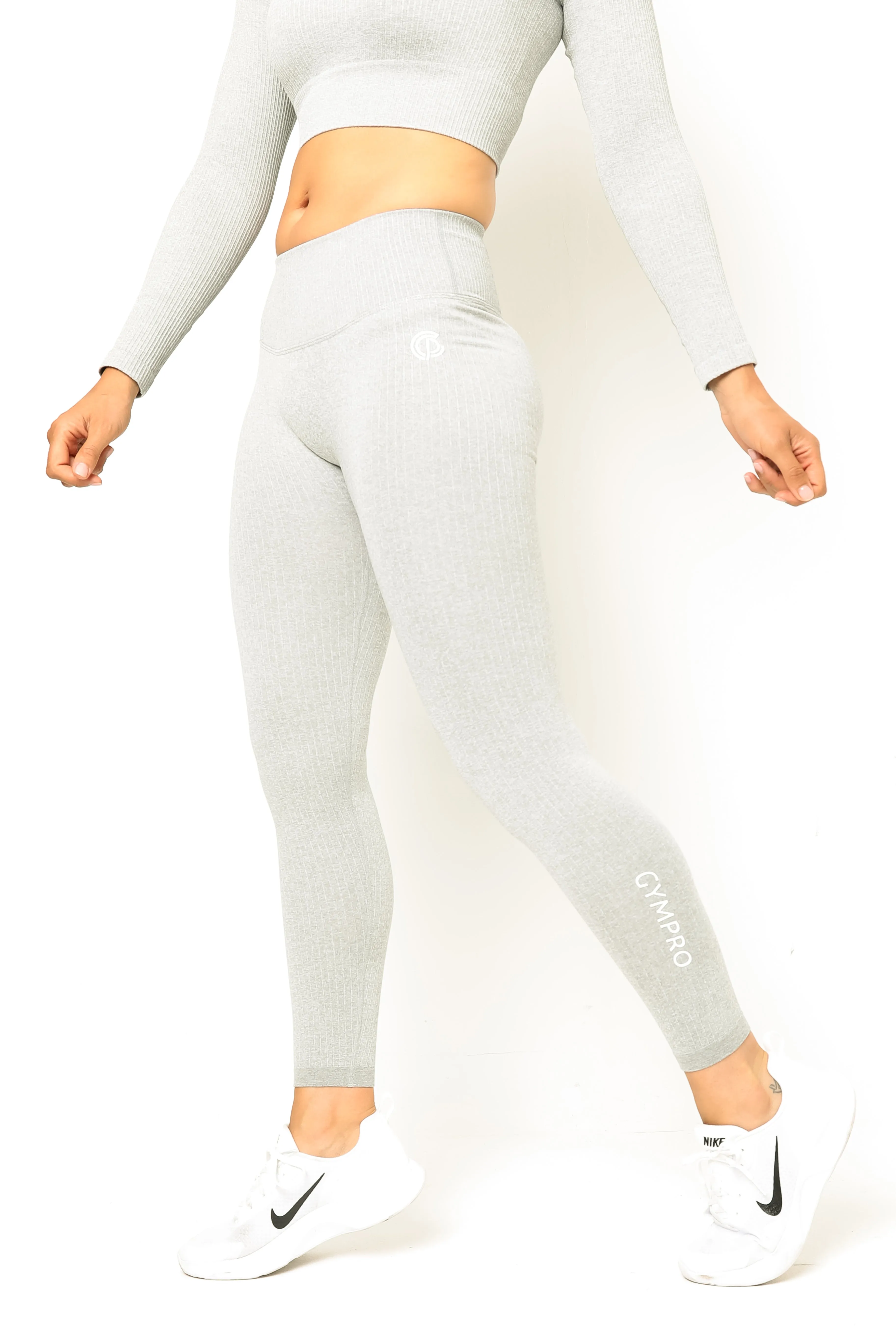 Womens - Lili Ribbed Seamless Leggings - Grey