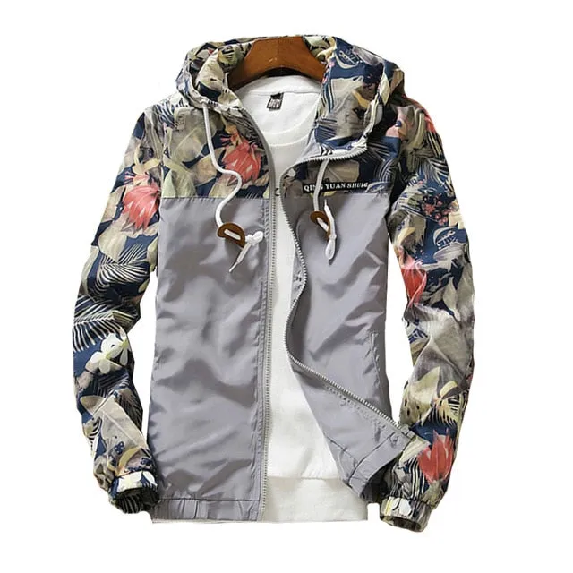 WOQN Women's Hooded Causal Windbreaker Sweater Zipper Lightweight Jackets Bomber
